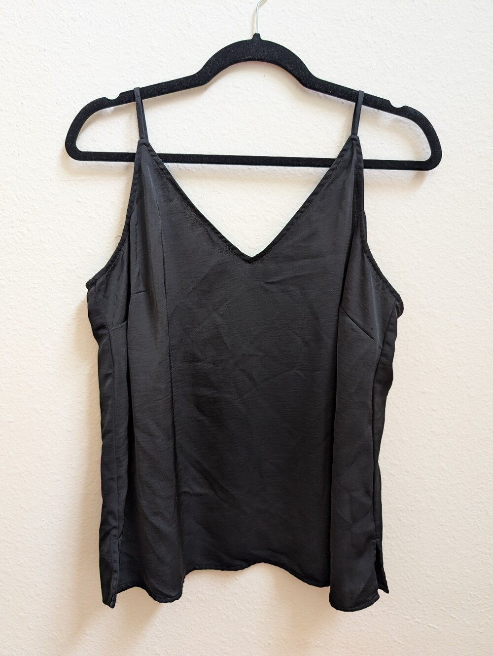 Black Satin Cami Tank